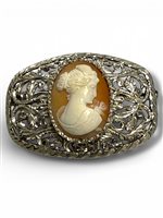 Brosche Mandile 1922 Dame Cammei antichi in Silber Conchiglia 2MSPCM15